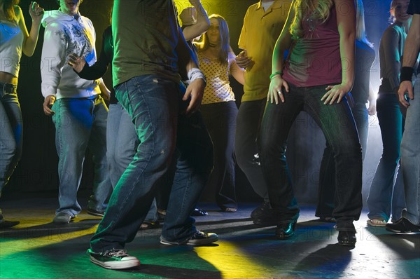 Young people at dance club. Date : 2007