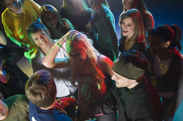 Young people at dance club. Date : 2007