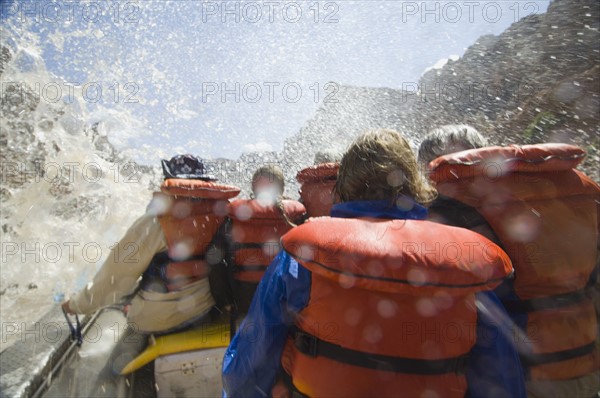 People white water rafting. Date : 2007