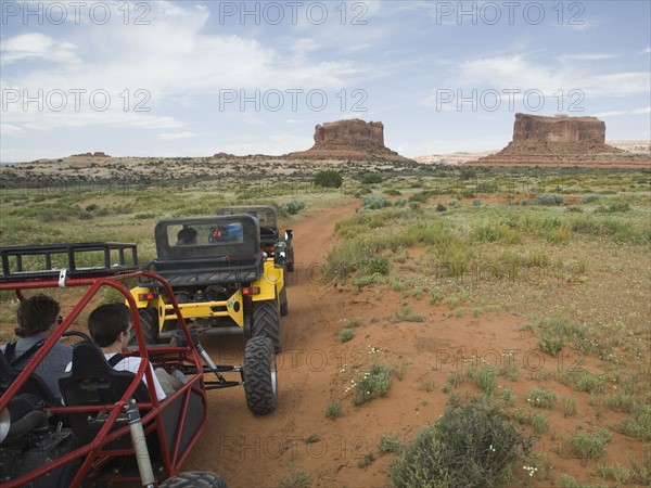 Off-road vehicles driving in desert. Date : 2007