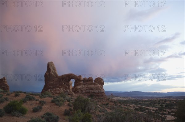 Rock formation in desert. Date : 2007