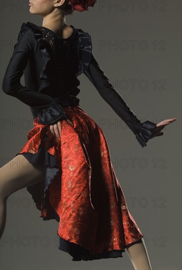 Female flamenco dancer posing. Date : 2007