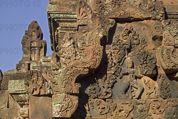 Ancient Temple Angkor Wat Banteay Srei Cambodia Khmer. Date : 2006