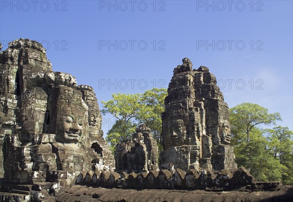 Ancient Temple Angkor Thom Angkor Wat Bayon Cambodia. Date : 2006