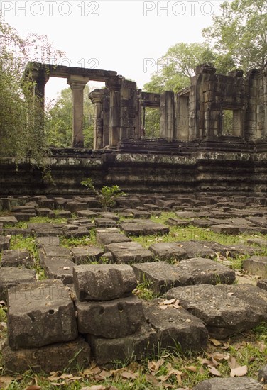 Ancient Temple Angkor Thom Angkor Wat Baphuon Cambodia Khmer. Date : 2006