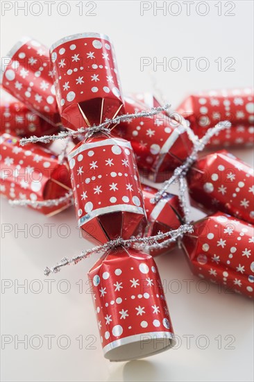 Close up of Christmas decorations.