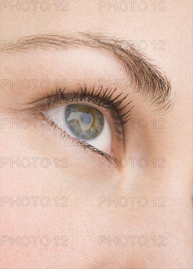 Extreme close up of woman’s eye.