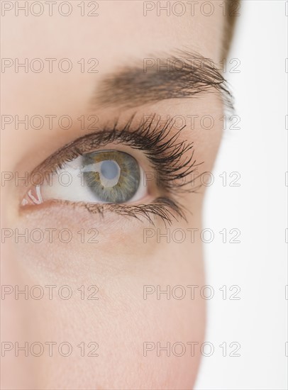 Extreme close up of woman’s eye.