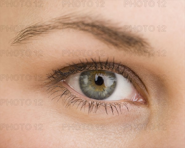 Extreme close up of woman’s eye.