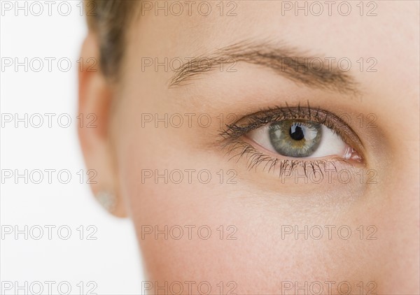 Extreme close up of woman’s eye.