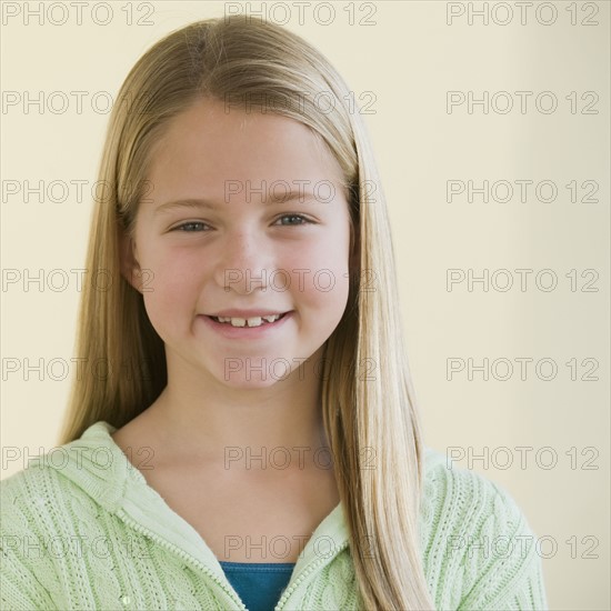 Portrait of girl with long hair.