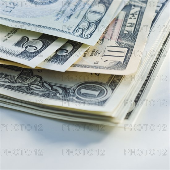 Close up of paper money.