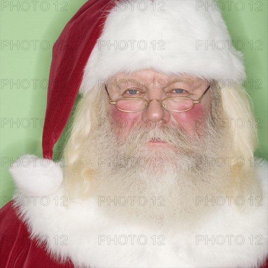 Close up of Santa Claus.