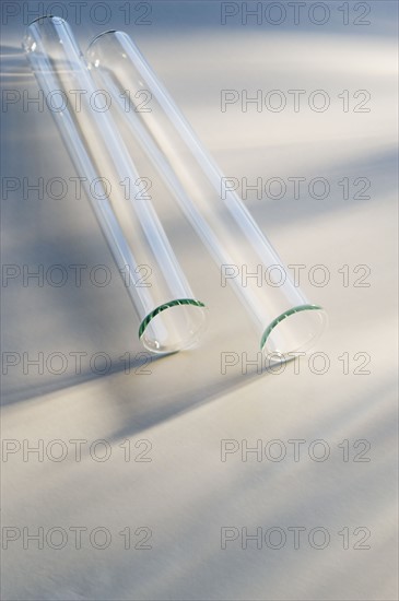 Empty vials on table.