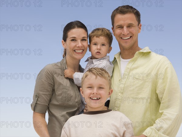 Portrait of family with two children.