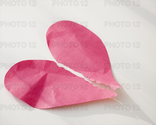 Paper heart ripped in half. Date : 2008