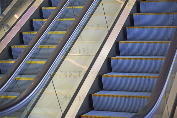 Empty escalators, New York City, New York, United States. Date : 2008