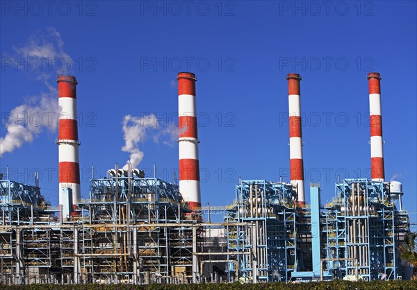 energy plant smokestacks. Date : 2008