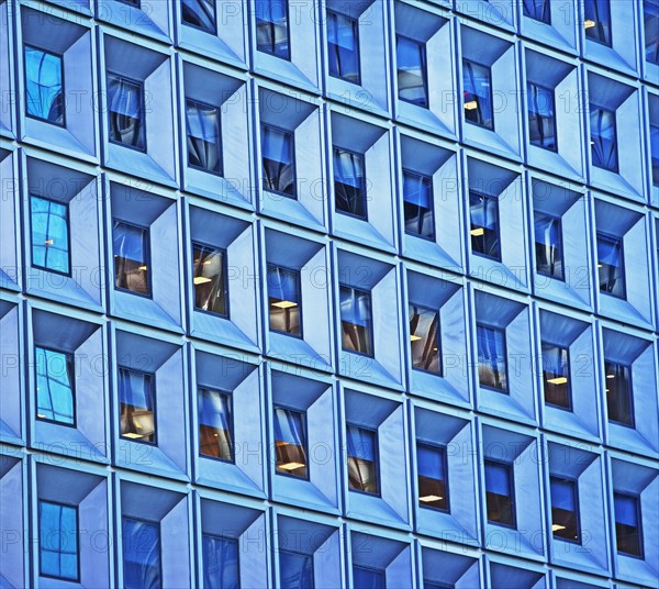 Low angle view of high rise, New York City, New York, United States. Date : 2008