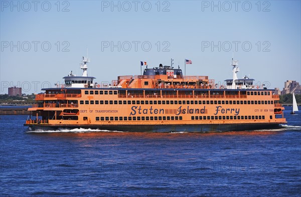 Staten Island Ferry on water, New York, United States. Date : 2008