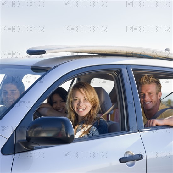 Friends driving in car. Date : 2008