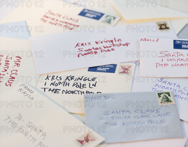 Bunch of letters to Santa Claus. Date : 2008