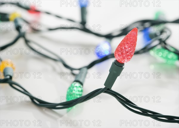 Close up of Christmas lights. Date : 2008