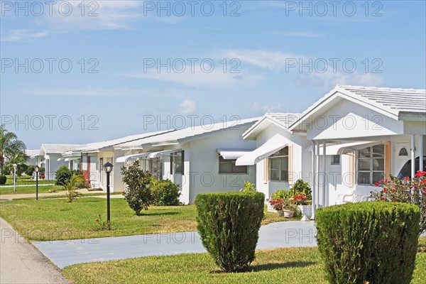 Row of houses, Boynton Beach, Florida, United States. Date : 2008