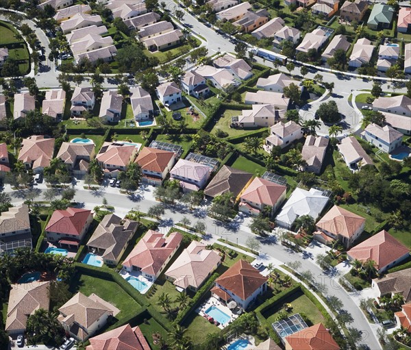 aerial view of housing community. Date : 2008