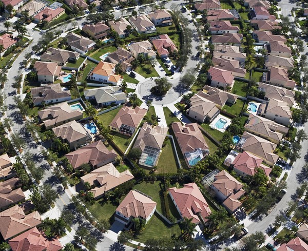 aerial view of housing community. Date : 2008