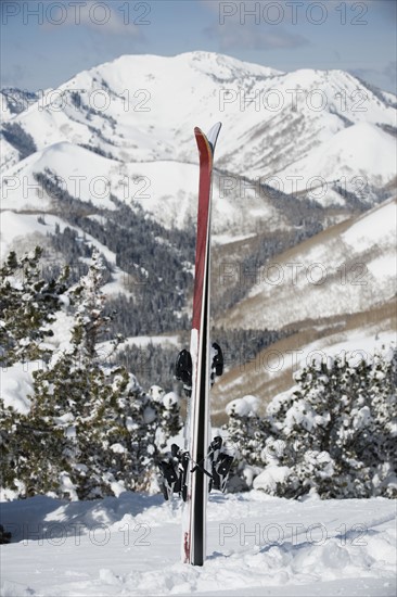 Skis stuck in snow. Date : 2008