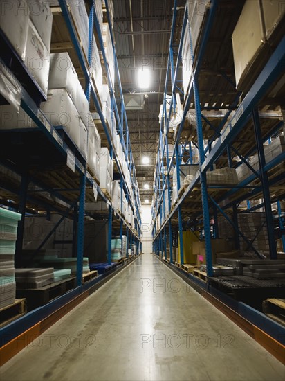 Interior view of warehouse. Date : 2008