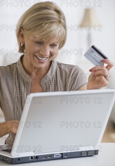 Woman shopping online.