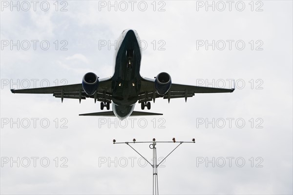 Low angle view of airplane. Date : 2008