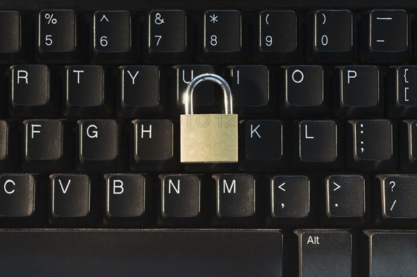 Lock on computer keyboard. Date : 2008