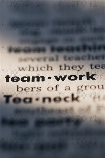 Close up of teamwork definition. Date : 2008