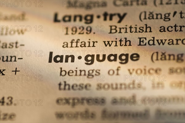 Definition of language in dictionary. Date : 2008