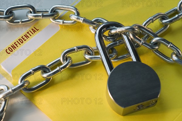 Confidential file locked with chain. Date : 2008