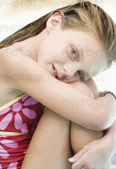 Portrait of girl in bathing suit. Date : 2008