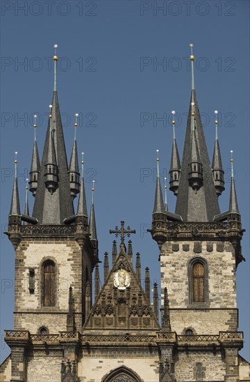 Ornate church spires.