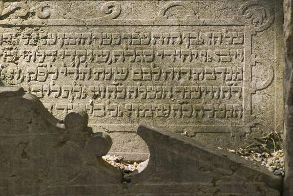 Gravestones in cemetery.