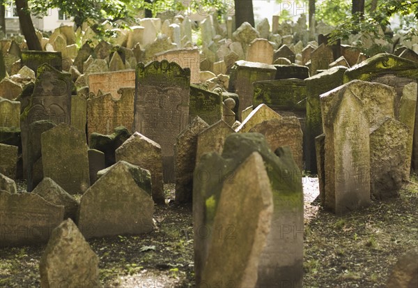 Gravestones in cemetery.