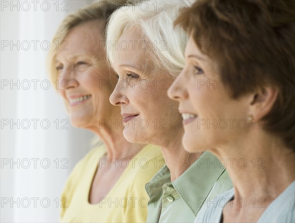 Senior women in a row.