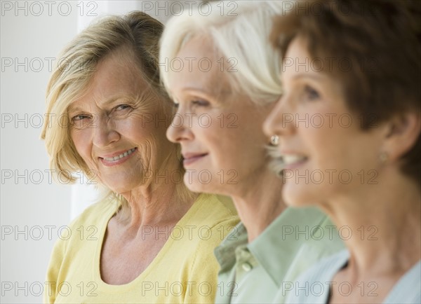 Senior women in a row.