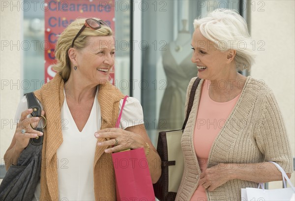 Senior woman shopping.