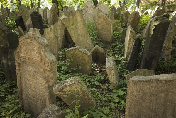 Gravestones in cemetery.