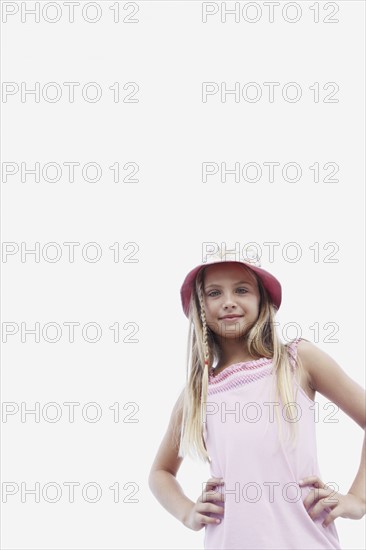 Girl posing with hands on hips. Date : 2008