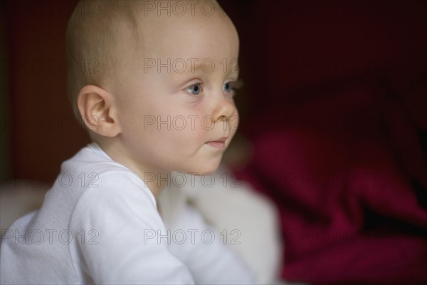 Close up of baby boy. Date : 2008