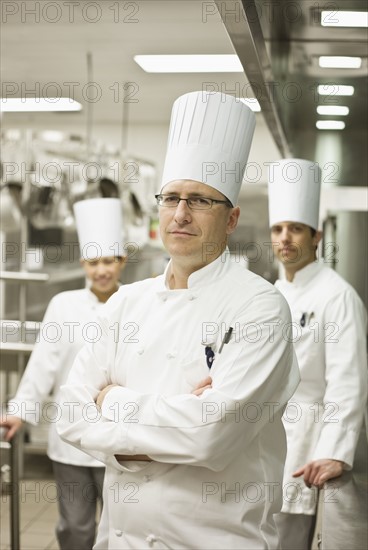 Professional chefs in uniforms. Date : 2008