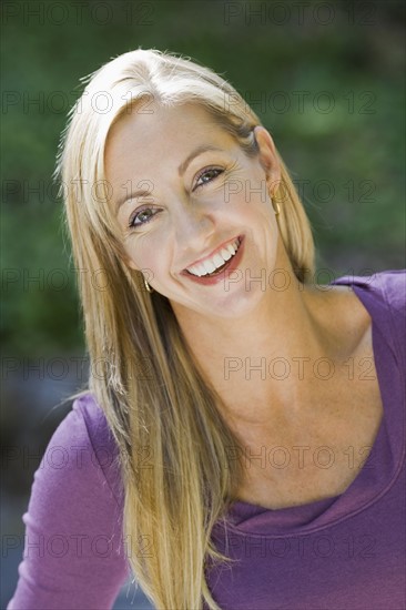 Portrait of smiling woman. Date: 2008